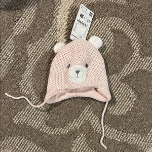 Adorable Pink Bear Ear Kids Hat